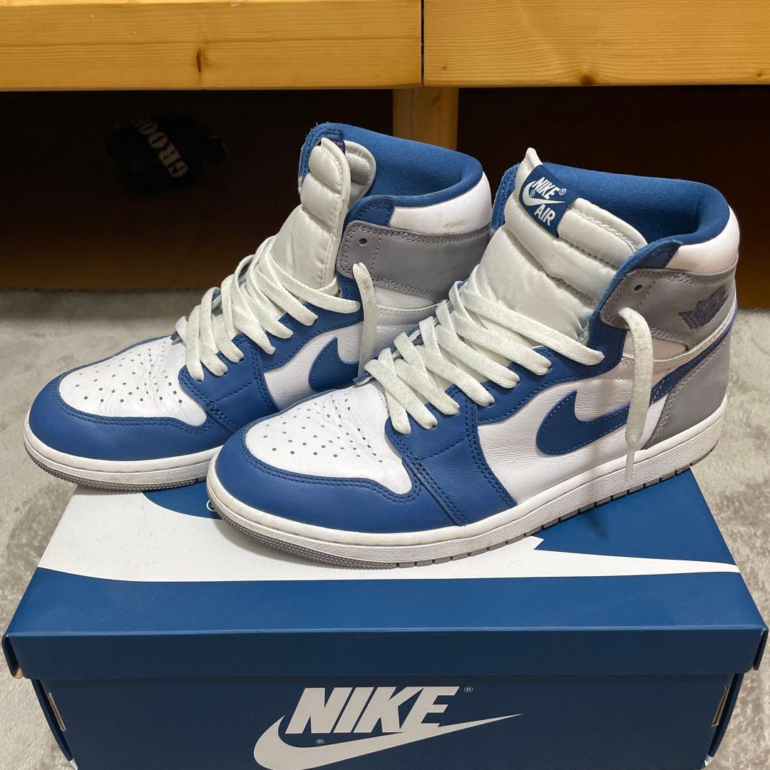 NIKE Air Jordan 1 ホワイト/ブルー/グレー