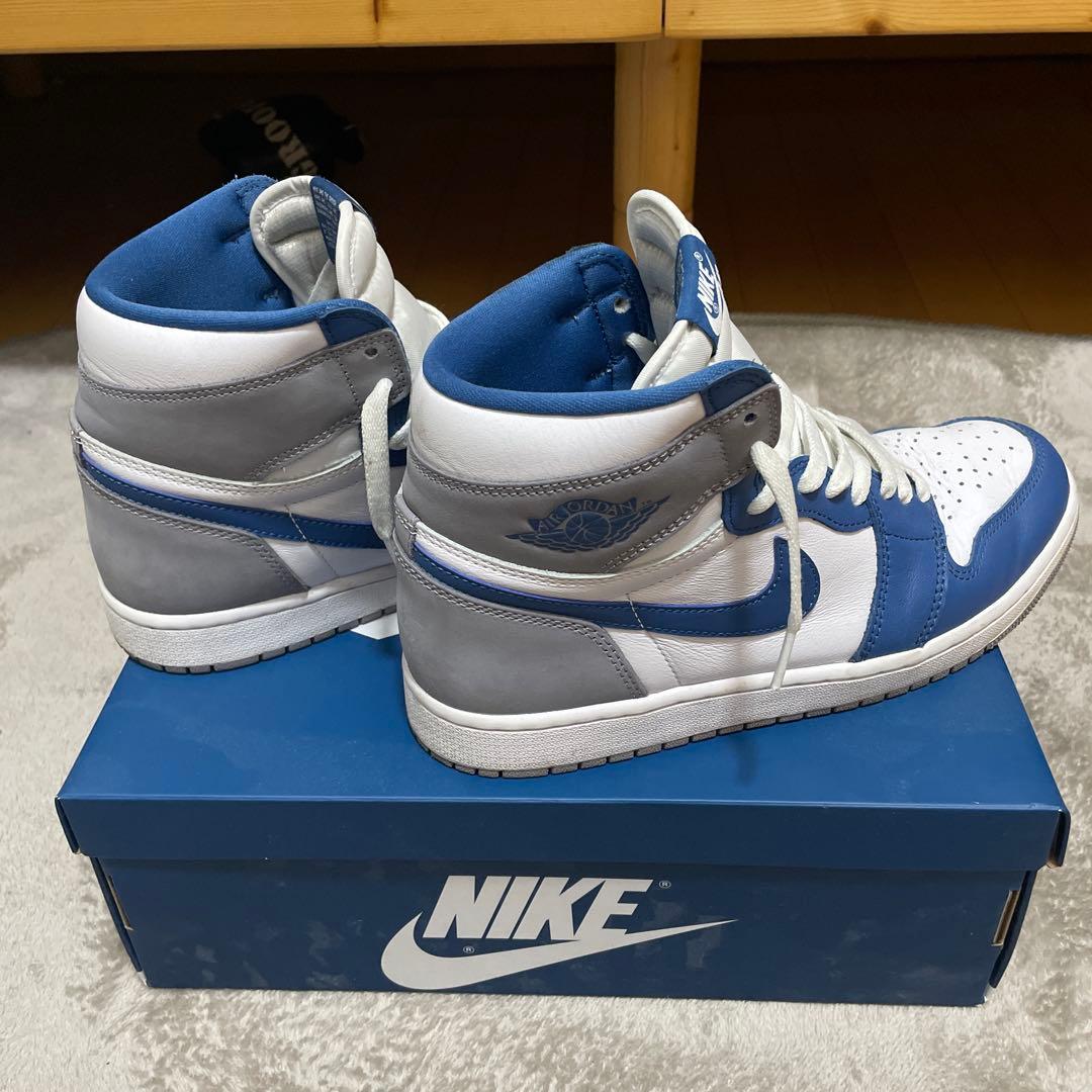 NIKE Air Jordan 1 ホワイト/ブルー/グレー