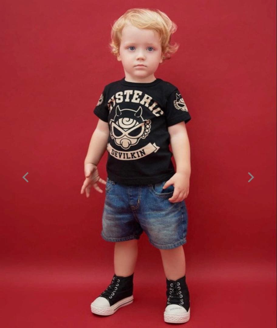 【新品未使用】HYSTERIC MINI☆ヒスミニ☆デニムショートパンツ☆90