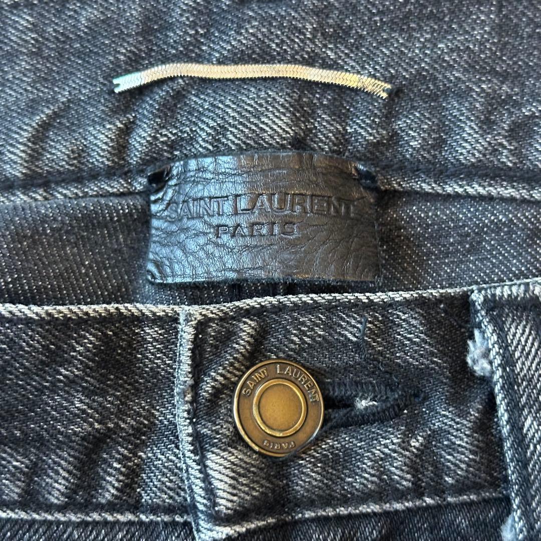 SAINT LAURENT PARIS バック刺繍　スキニーデニム　26