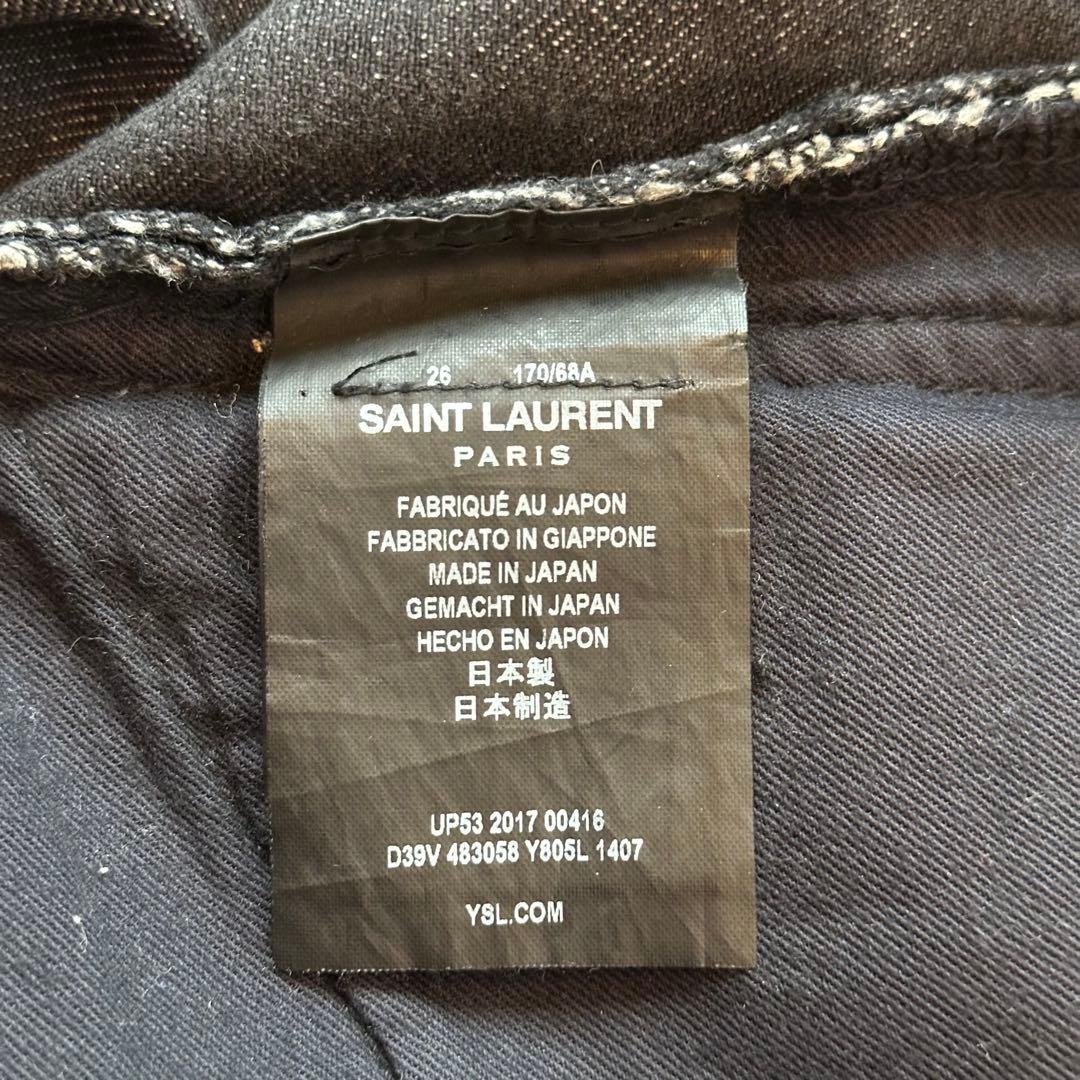 SAINT LAURENT PARIS バック刺繍　スキニーデニム　26