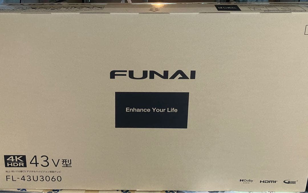 FUNAI 4K HDR 43V型液晶テレビ FL-43U3060