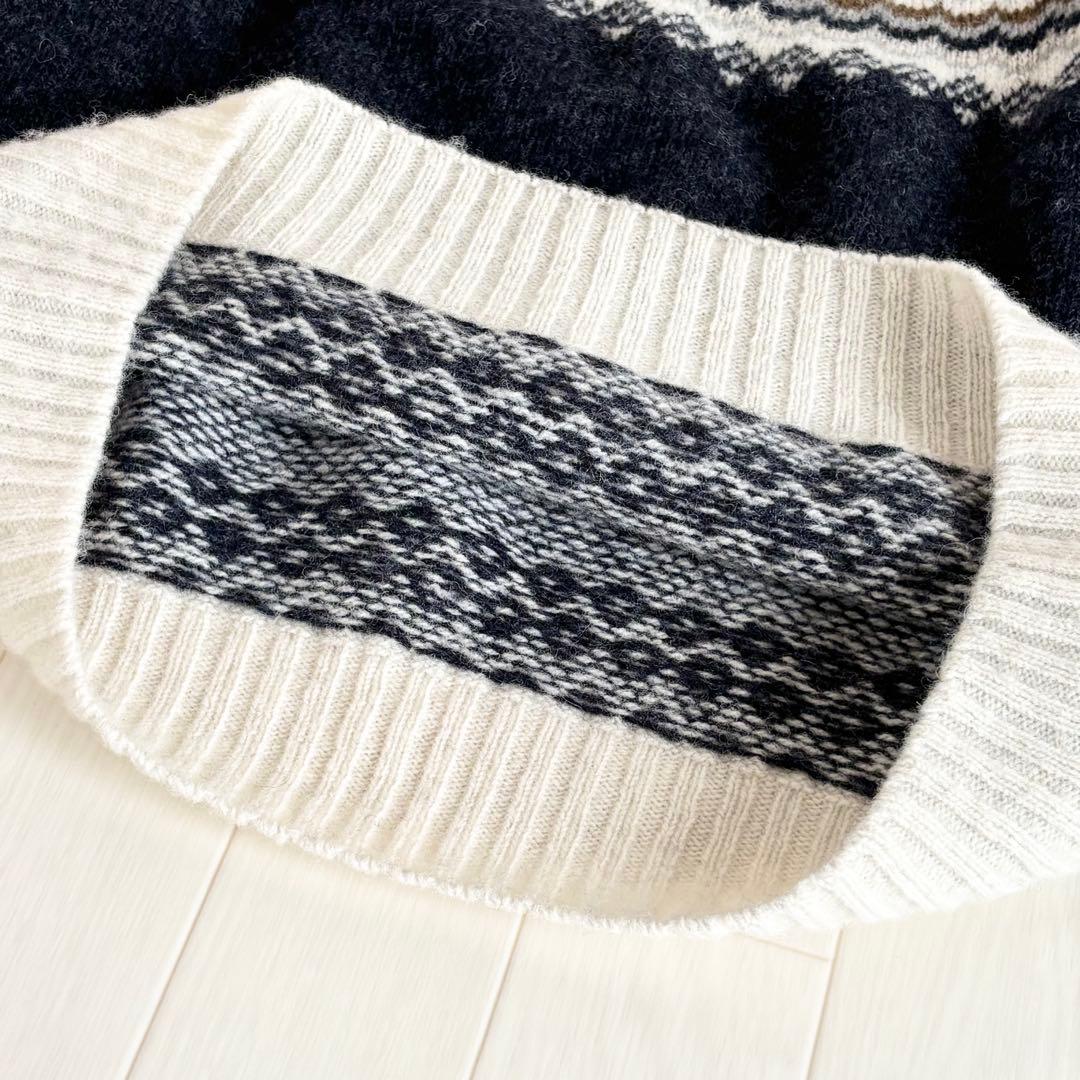 【美品】TOMORROWLAND ウールジャカード クルーネックプルオーバー