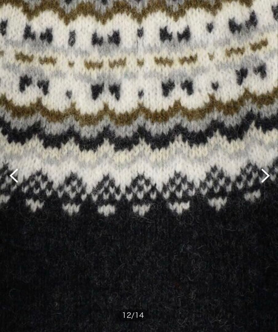 【美品】TOMORROWLAND ウールジャカード クルーネックプルオーバー