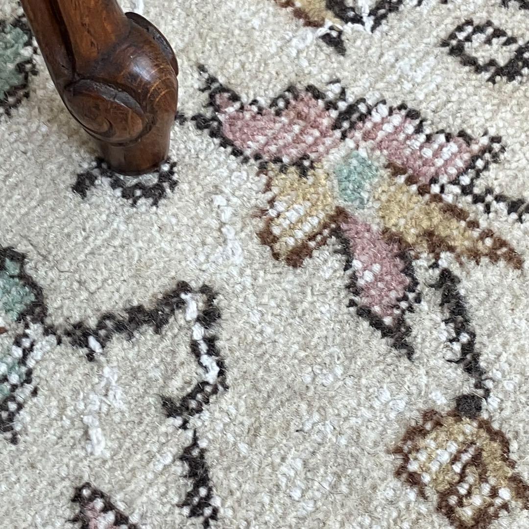 ペパーミントグリーン　ピンクベージュ73×222ランナー　トルコヴィンテージラグ