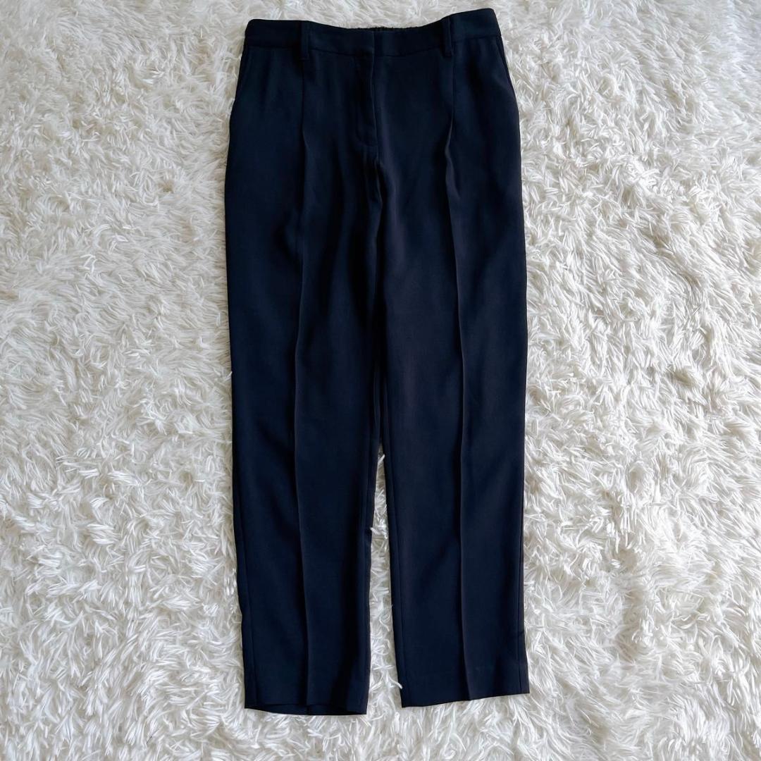 ＊美品【PLST】パンツスーツ　ストレッチダブルクロス　ネイビー　L