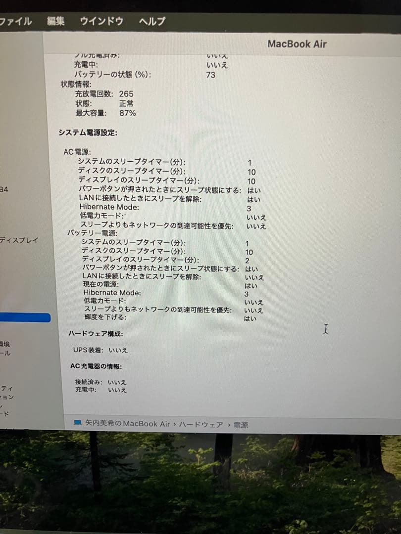 MacBook本体 MacBook Air (M1, 2020) 16GB 512GB