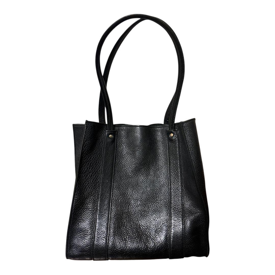 TORY LETHER トリーレザー　トートバッグ　ブラック　シボ革　黒