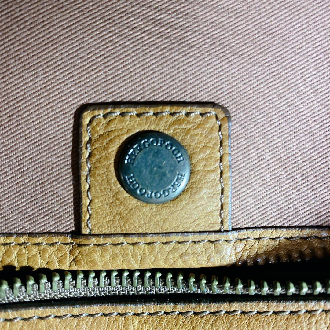 HERGOPOCH レザーボディバッグ キャメルカラー 日本製