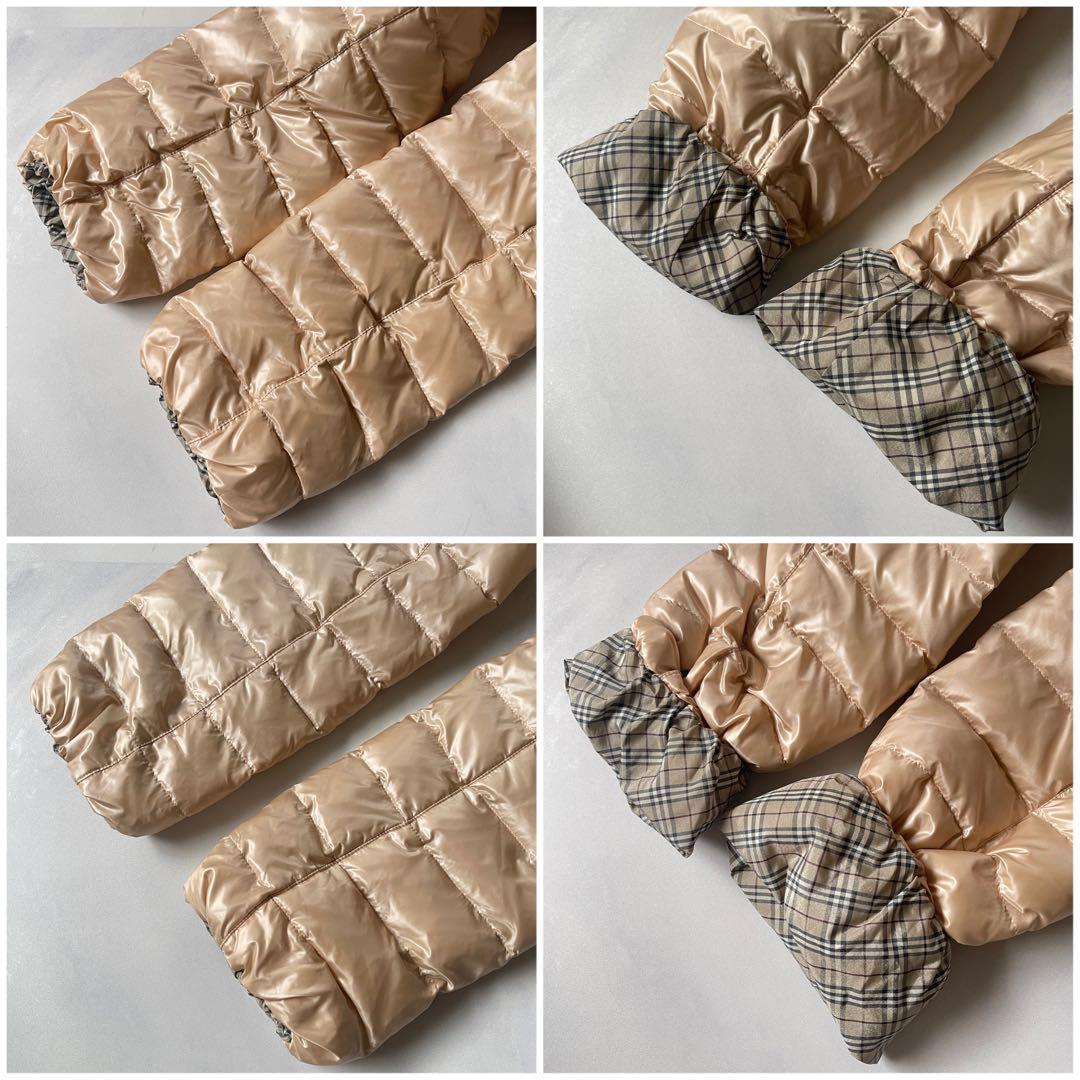 ほぼ未使用 バーバリーブルーレーベル ダウンジャケット ノバチェック 38 軽量