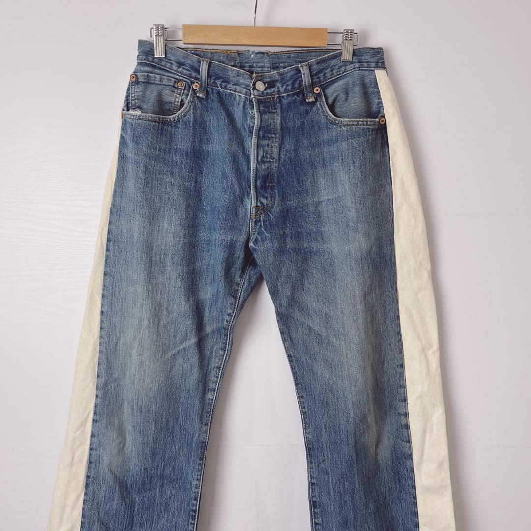 B SIDES JEANS リーバイス　ドッキング　デニム　W24 ワイド