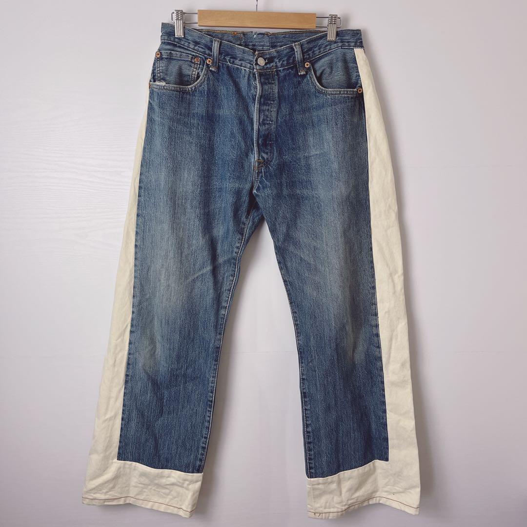 B SIDES JEANS リーバイス　ドッキング　デニム　W24 ワイド