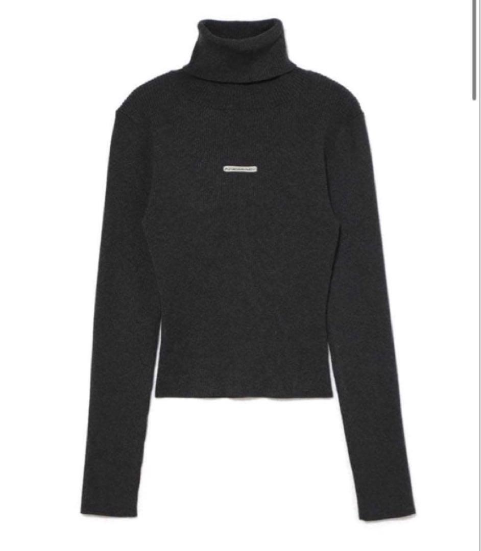 【最安値】andmary Mary turtle knit tops gray