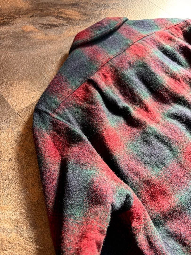 70S PENDLETON ペンドルトン オンブレ ボードシャツ オープンカラー