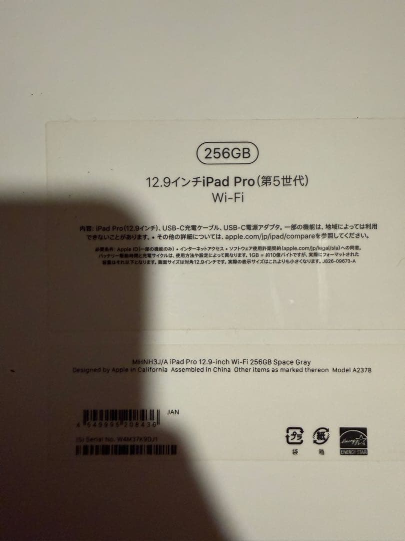 iPad Pro 12.9インチ（第5世代）256GB Wi-Fiモデル