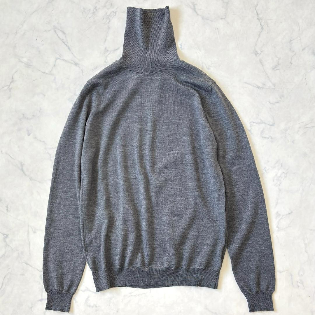 ザノーネ ZANONE タートルネック ハイゲージニット グレー 46 tx2