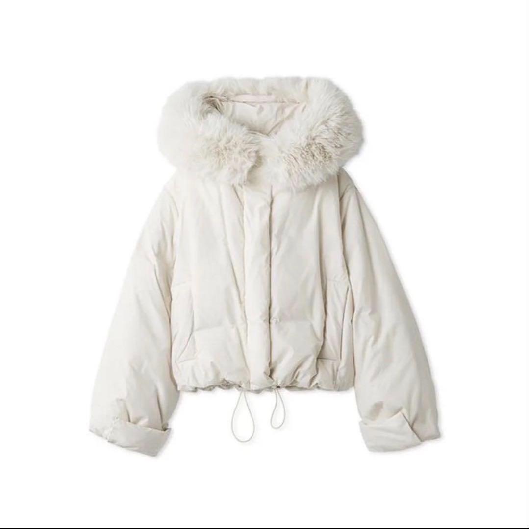 SNIDEL ファー付き西川ホワイトダウンジャケット