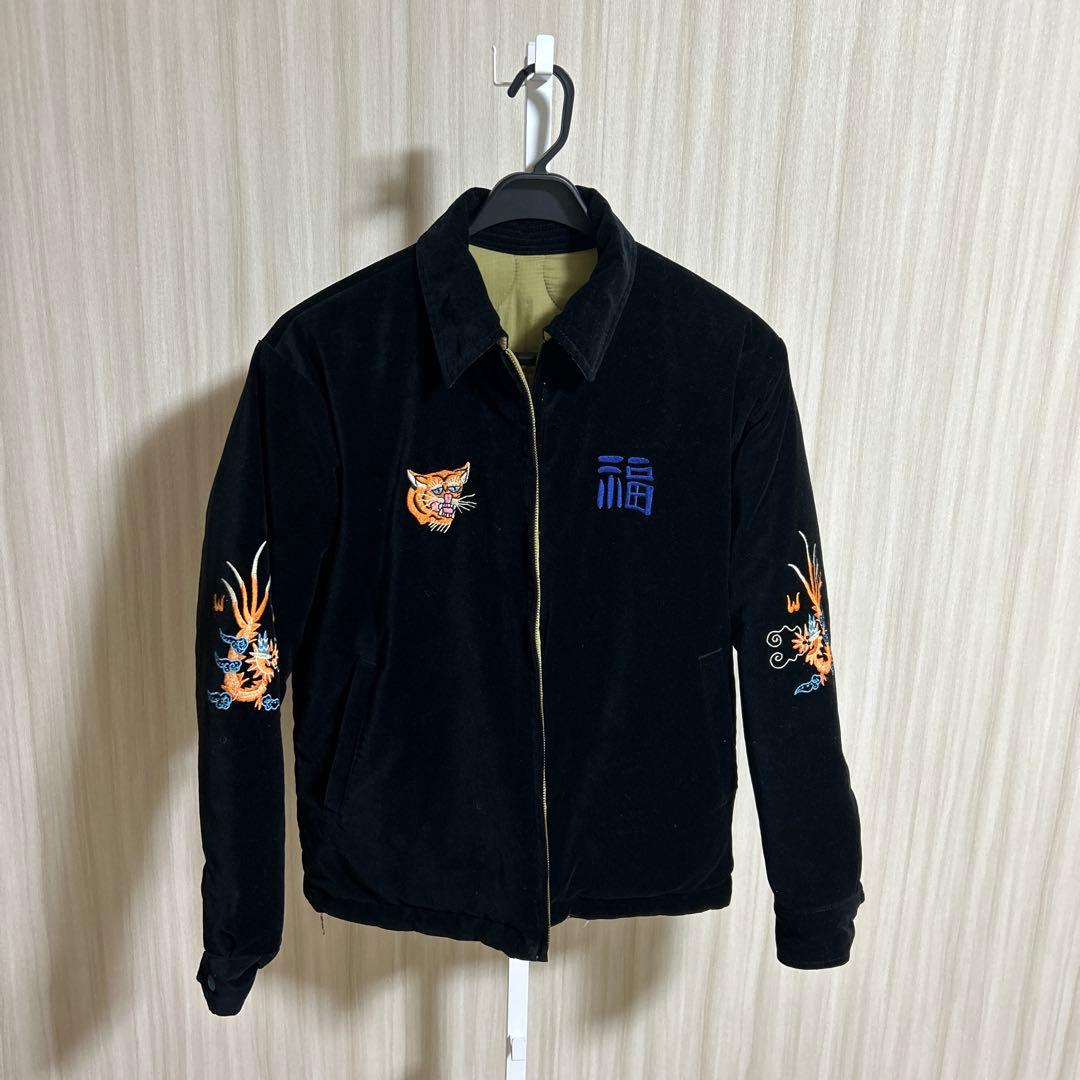 ベトジャン刺繍デザイン 黒・オリーブグリーン