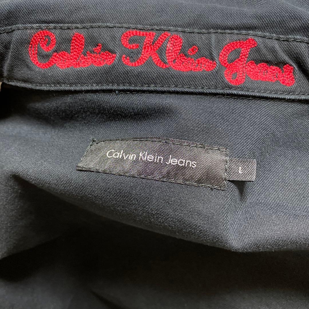 未使用　カルバンクラインジーンズ　黒 デニムジャケット Lサイズ