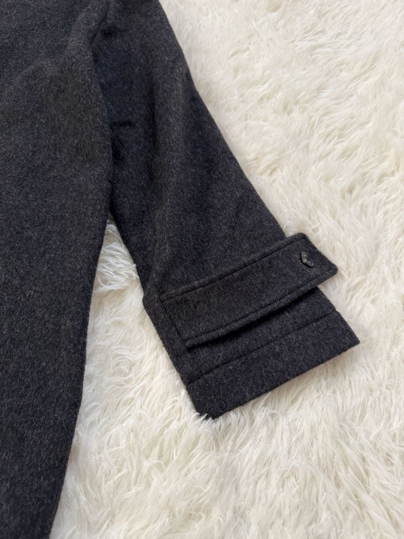 美品 マキシ丈✨ ミズイロインド Aライン ダッフルロングコート グレー