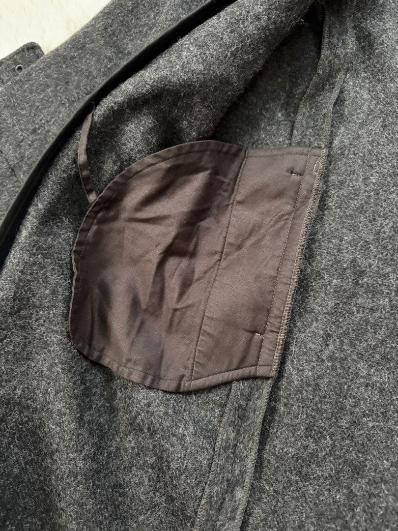 美品 マキシ丈✨ ミズイロインド Aライン ダッフルロングコート グレー