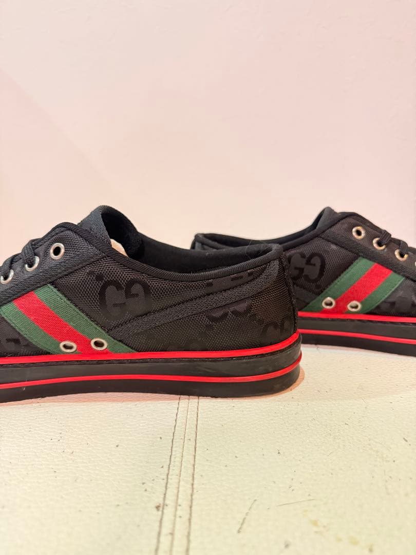 美品 本物格安 GUCCI グッチ メンズ スニーカー GG