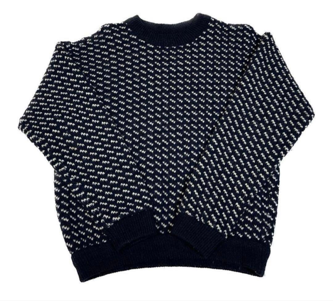 L.L.Bean ネイビー バーズアイニット　セーター