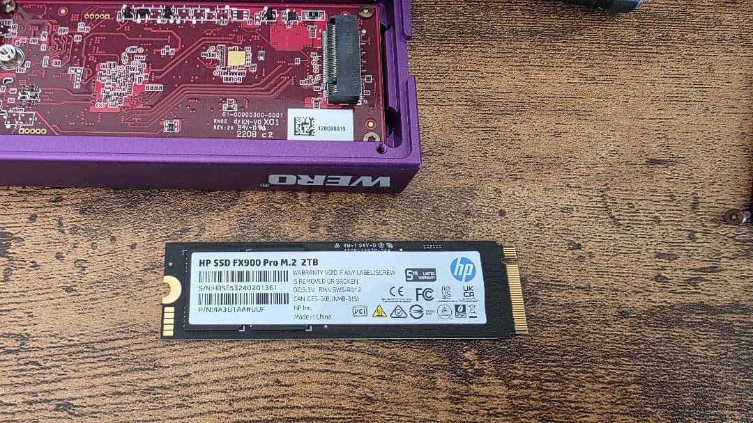 HP FX900 Pro 2TB M.2 NVMe (Gen4, DRAM搭載)