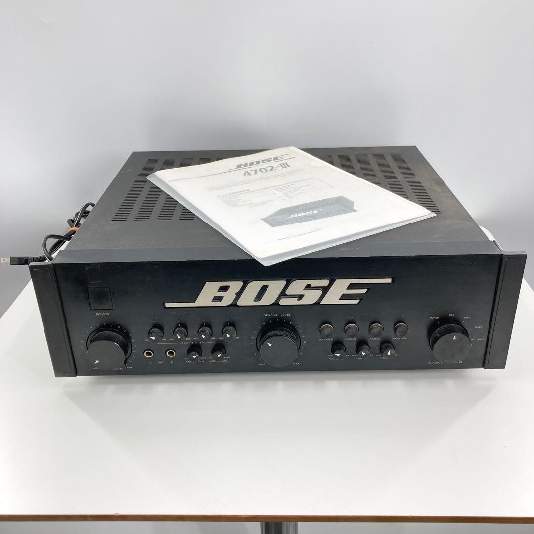 BOSE 4702-III パワーアンプ 音出しOK ガリ 説明書付き 現状品