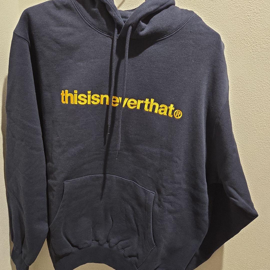 thisisneverthat ネイビー フーディ裏起毛 M