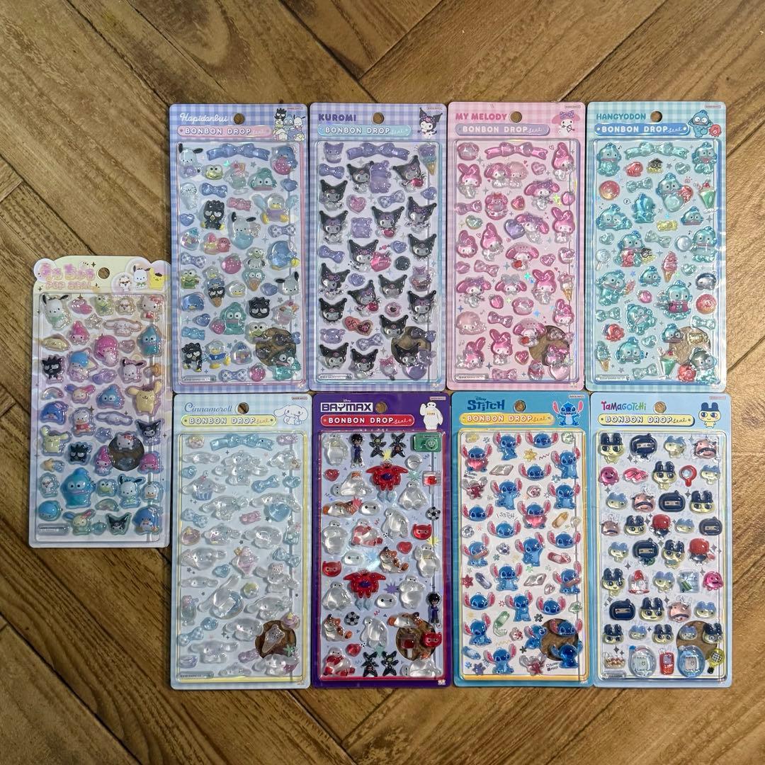 正規品 ボンボンドロップシール サンリオ 第2弾 ９種　たまごっち　スティッチ