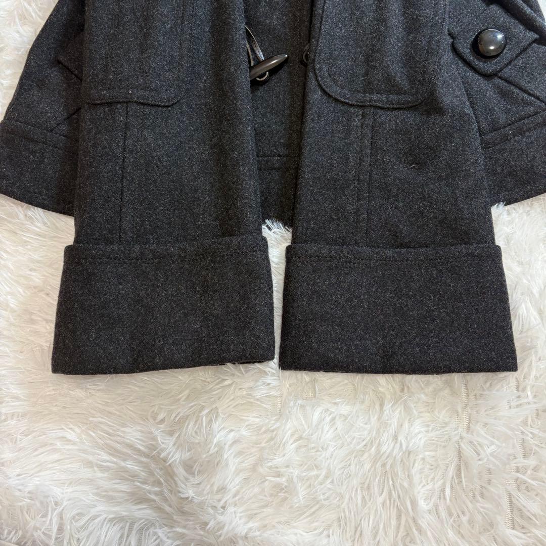 ☆美品☆バーバリーブルーレーベル ダッフルコート ショート丈 チャコールグレー
