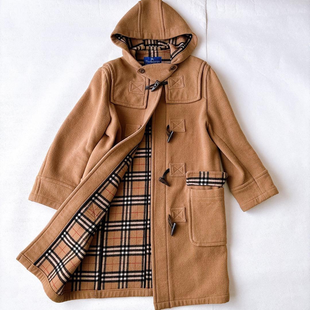 【美品】バーバリーズ オブ ブルーレーベル　ダッフルコート　ノバチェック　ロング