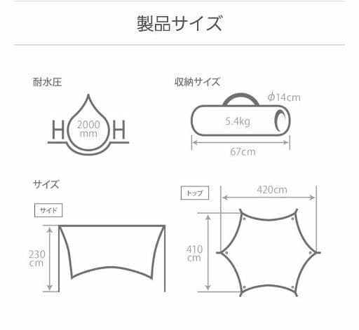 DOD TT5-631-BK ブラック　いつかのタープ キャンプ レジャーBBQ