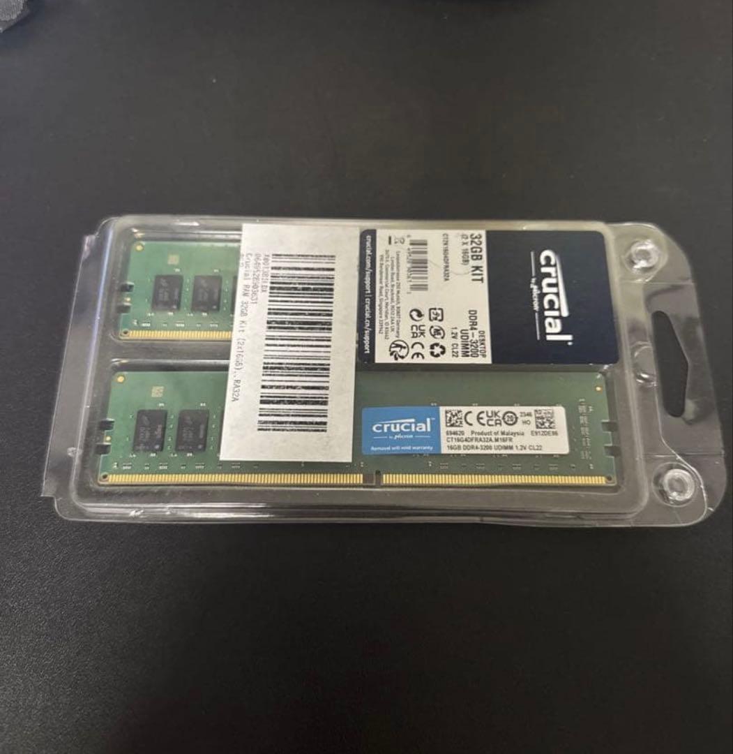 Crucial DDR4-3200 16GB メモリー 2枚組