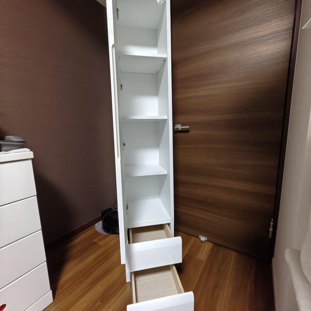 【2月まで！】ニトリ 姿見ミラー 収納 一体型 コルト30WH ホワイト