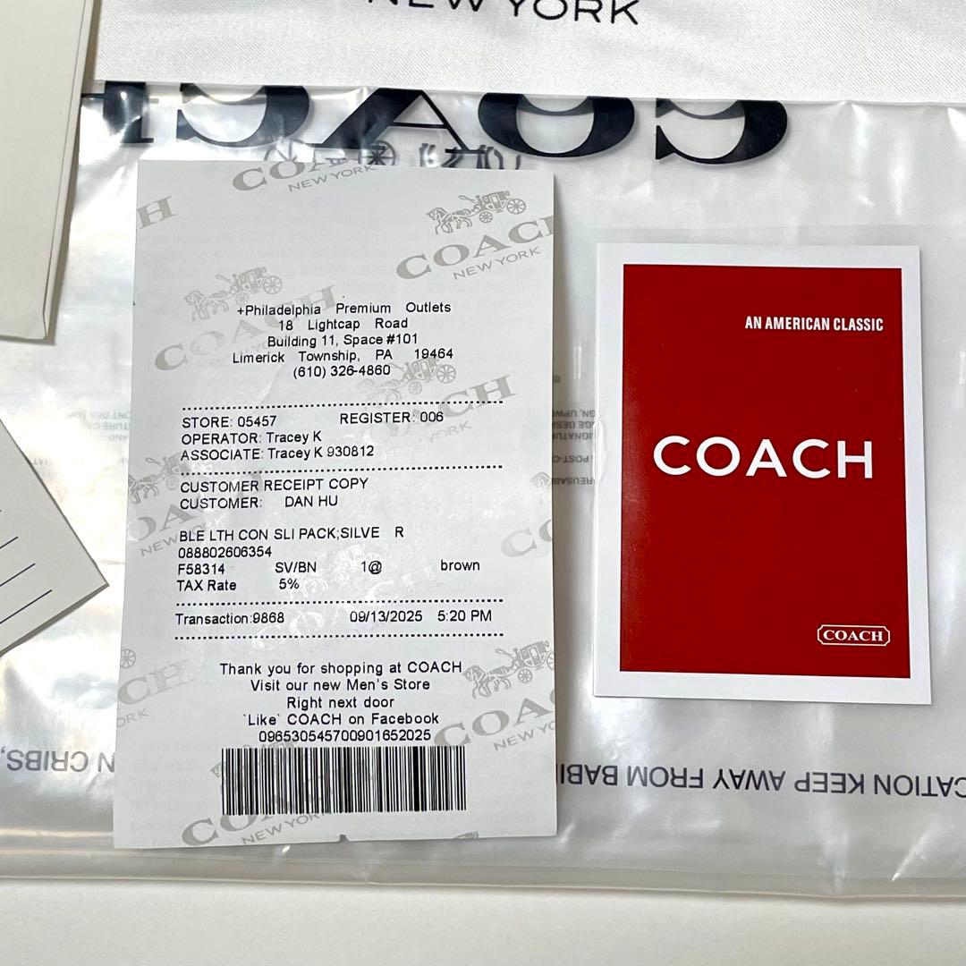 新品　COACH リュック　ブラウン　　シグネチャー柄 F58314