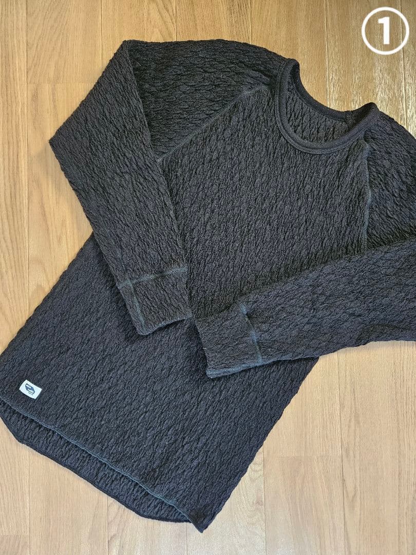 【ひだまり】エベレスト　紳士用　長袖　ブラック　M　2枚セット