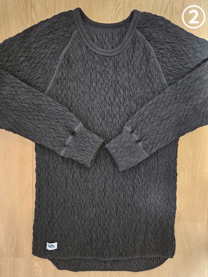 【ひだまり】エベレスト　紳士用　長袖　ブラック　M　2枚セット