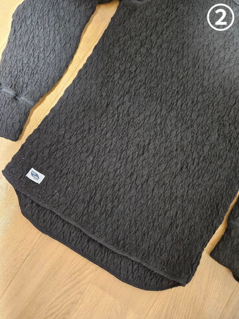 【ひだまり】エベレスト　紳士用　長袖　ブラック　M　2枚セット