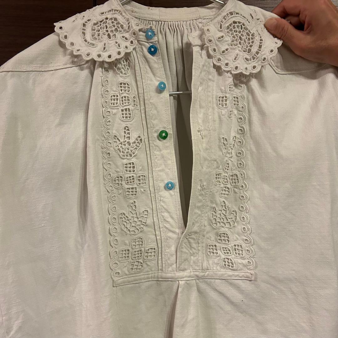 cocomiii刺繍リネンブラウス