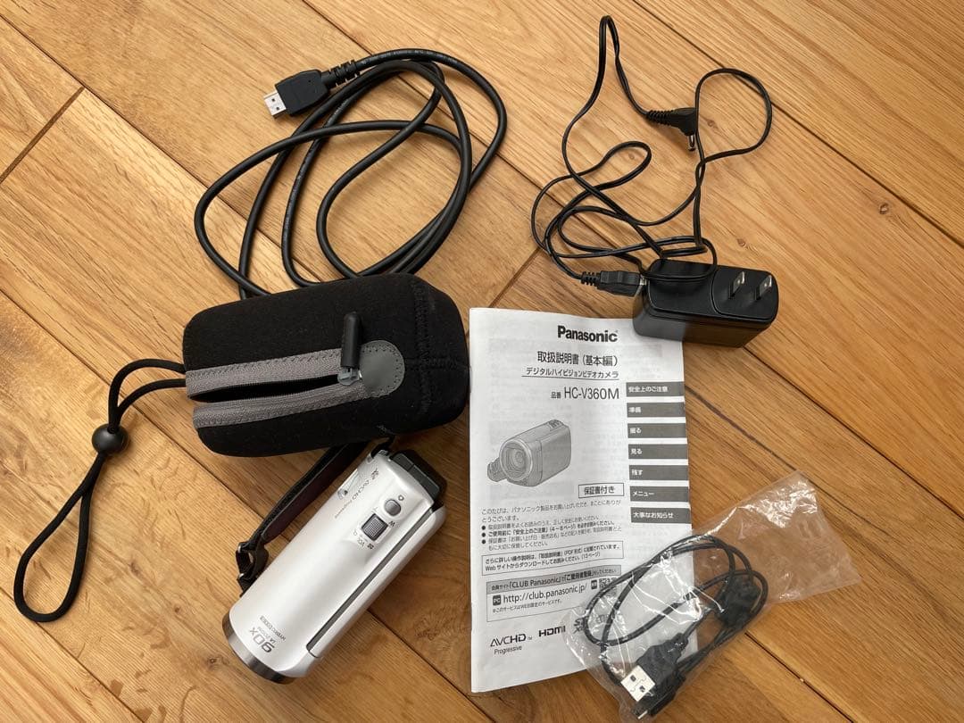 【レンズ汚れ】 Panasonic HC-V360M ビデオカメラ SDカード付