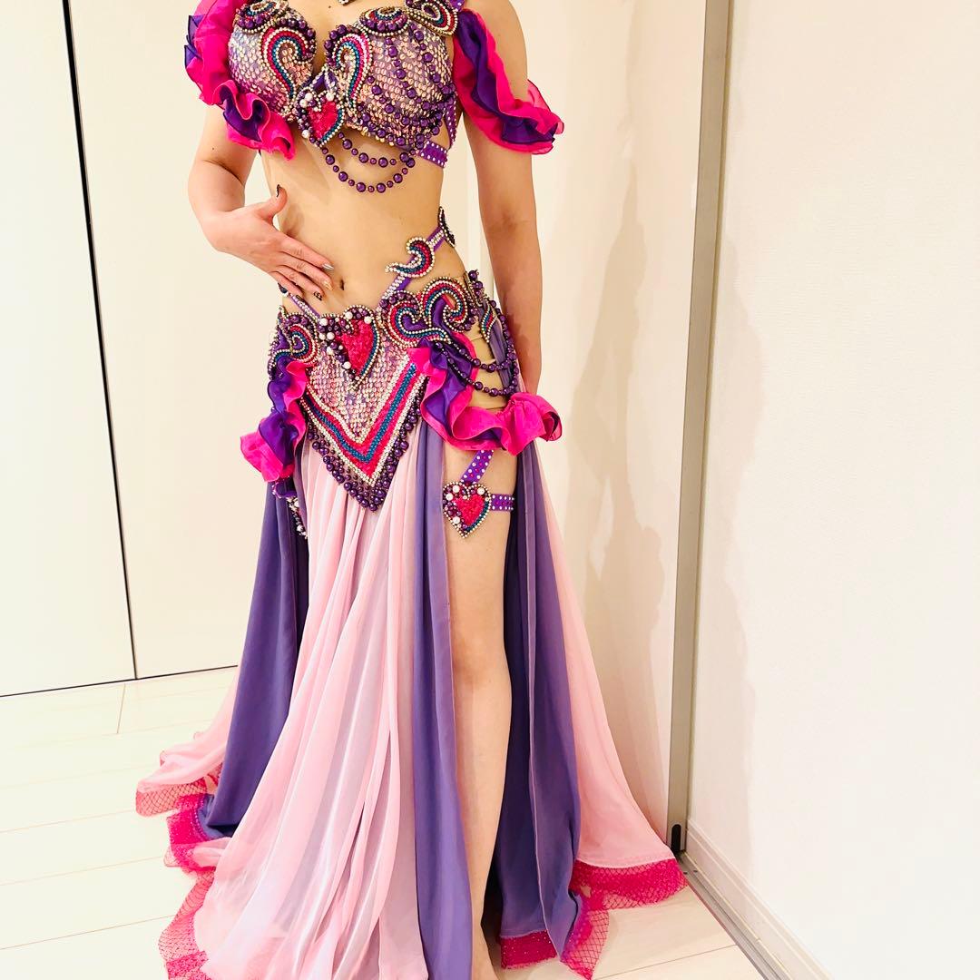 Halla ベリーダンス衣装　ピンクと紫