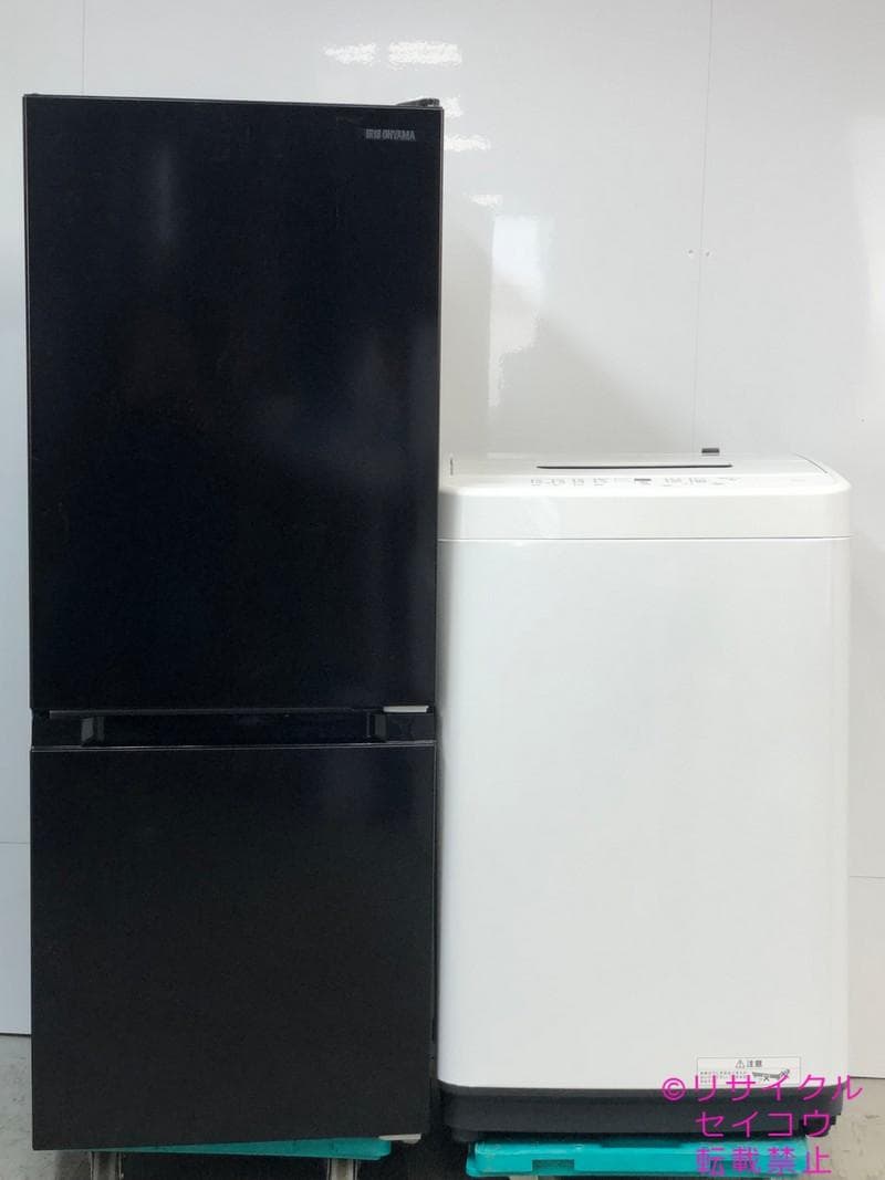 【中古】アイリスオーヤマ冷蔵庫洗濯機セット 2024年式2507031443