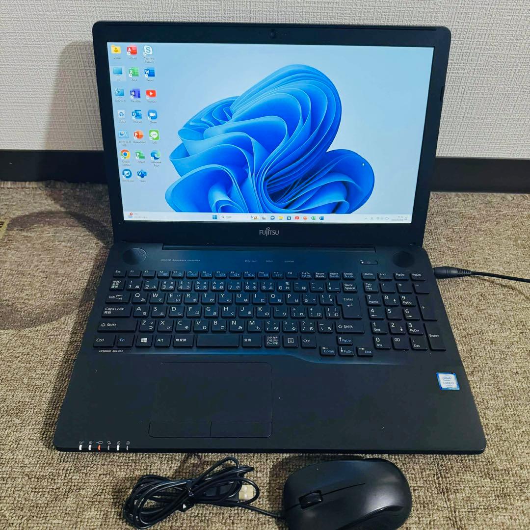 S226 富士通ノートパソコンSSD高速WEBカメラWindows11オフィス付