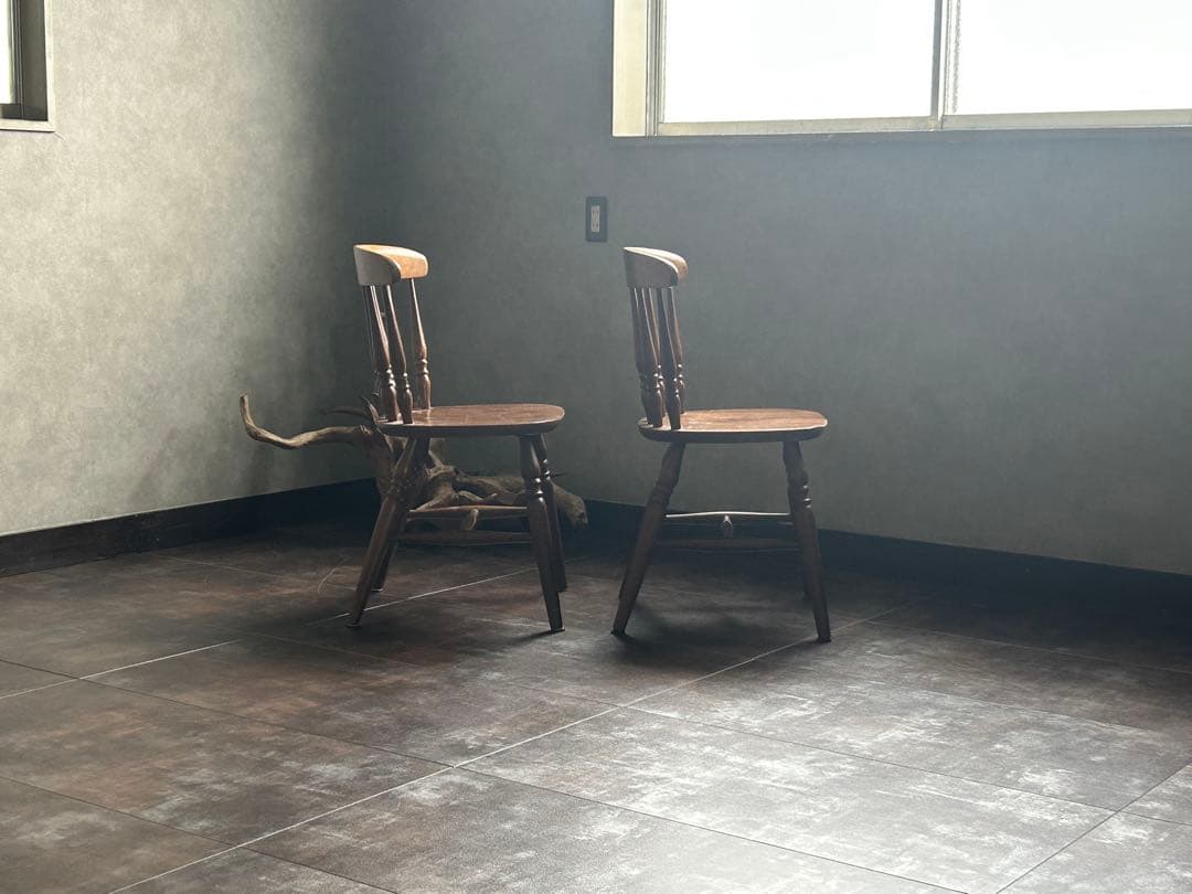 ウィンザーチェア　スポークチェア　ヴィンテージ　レトロ　クラシック　2脚　IR