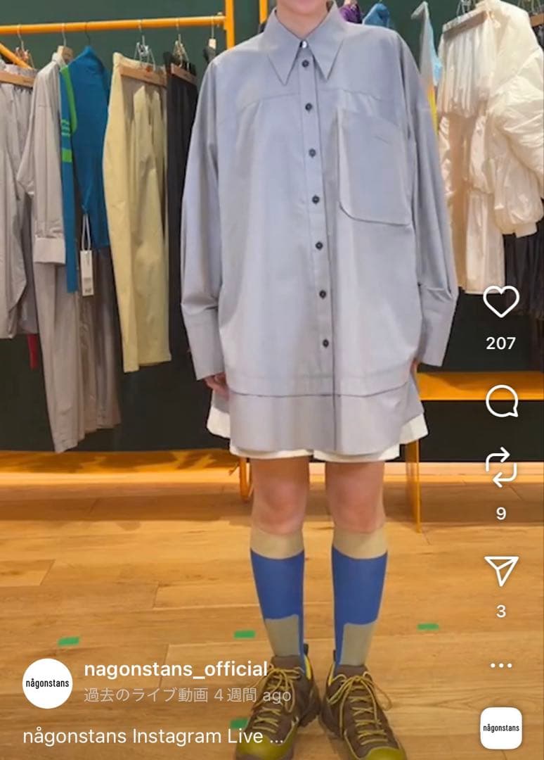 新品　ナゴンスタンス　circle shirt シャツ　nagonstans