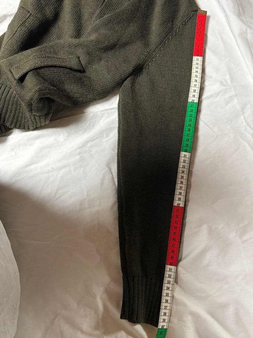 zanone オリーブグリーン ハイネックニットセーター