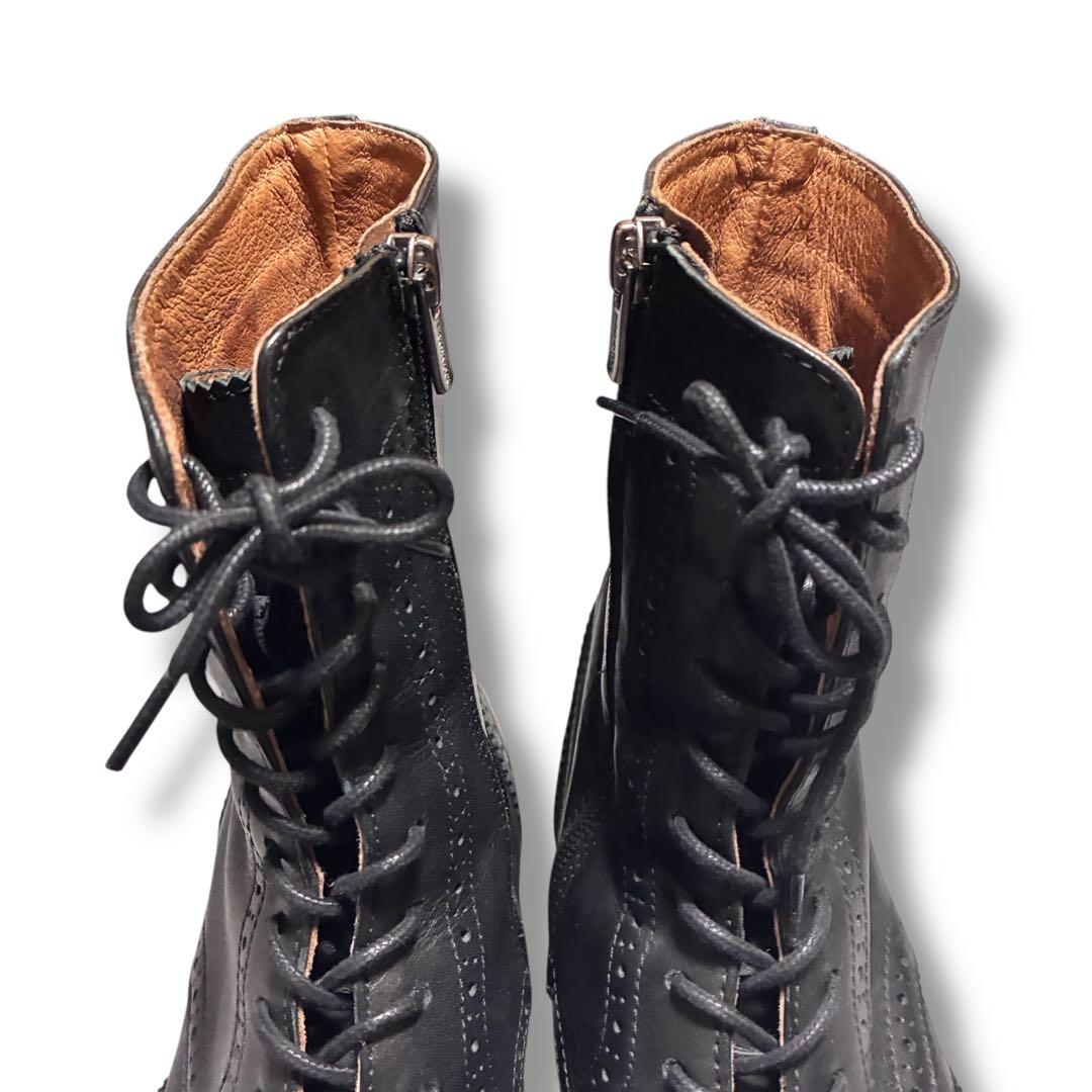 美品　ビルケンシュトック　ララミーハイ　レースアップブーツ　ブラック　25cm