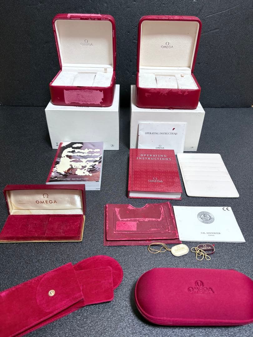 【新年特価】1/3日まで　オメガ　OMEGA 時計箱　3点セット＋グッズ